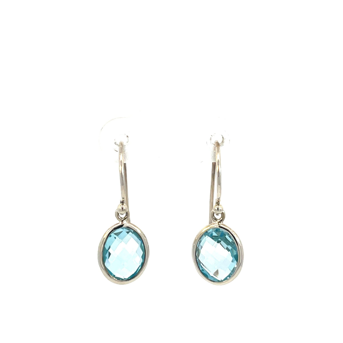 Silver & Topaz Drop Earrings - Markbridge Jewellers