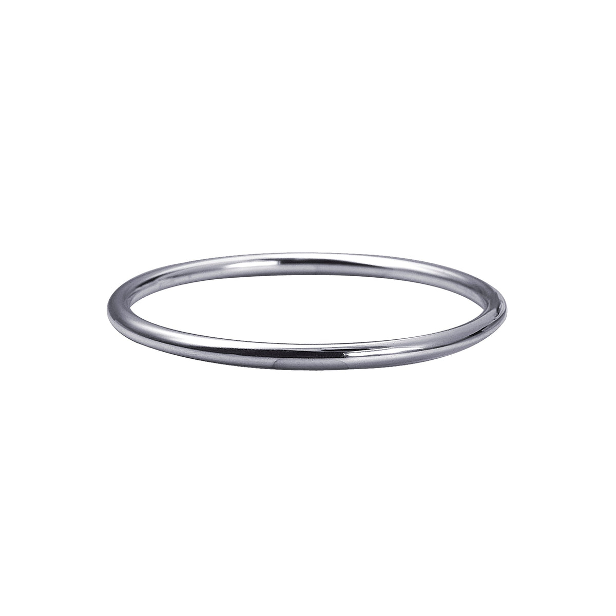 Solid Silver 4mm Wide Round Bangle - Markbridge Jewellers