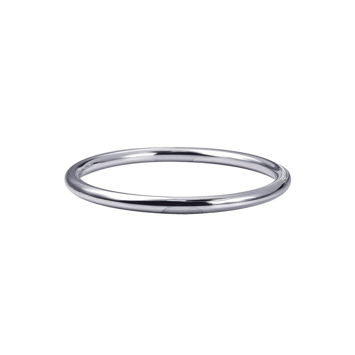 Solid Silver Round 5mm Wide Bangle - Markbridge Jewellers