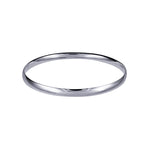 Solid Silver Wide 5.5mm Comfort Fit Golf Bangle - Markbridge Jewellers