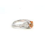 Spessartite Garnet & Diamond 'Art Deco' Ring - Markbridge Jewellers