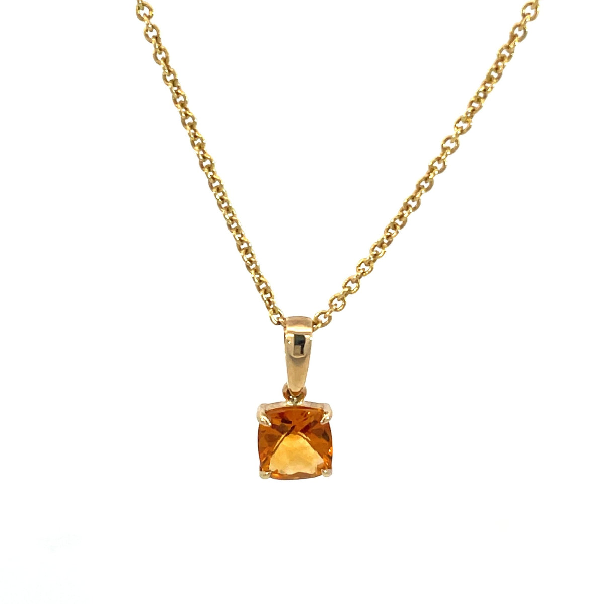 Square Citrine Pendant - Markbridge Jewellers