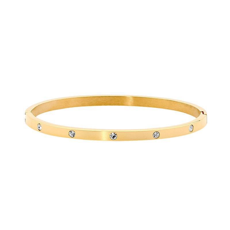 Stainless Steel Bangle Gold - SB180G - Markbridge Jewellers