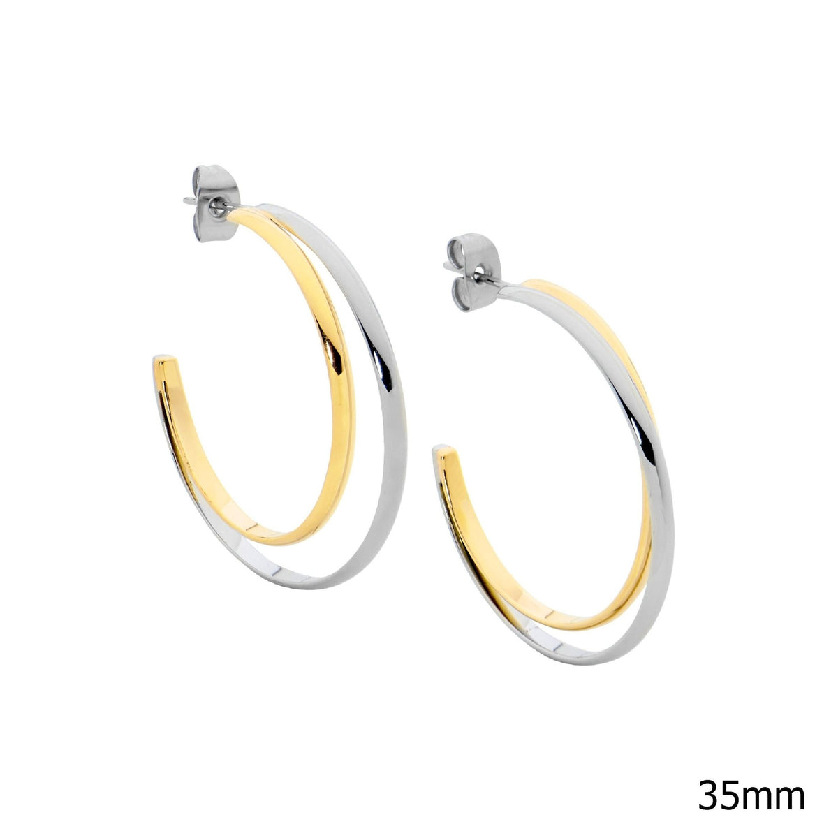 Stainless Steel Earring Gold - SE213G - Markbridge Jewellers