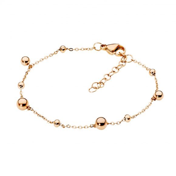 Stainless Steel Gold - Plated Ball Bracelet - SB200 - Markbridge Jewellers