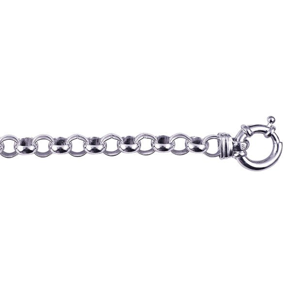 Sterling Silver Belcher Euro Bolt Ring Bracelet 6.90mm - Markbridge Jewellers