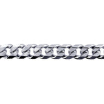 Sterling Silver Bevelled Curb Diamond Cut Bracelet 10mm - Markbridge Jewellers