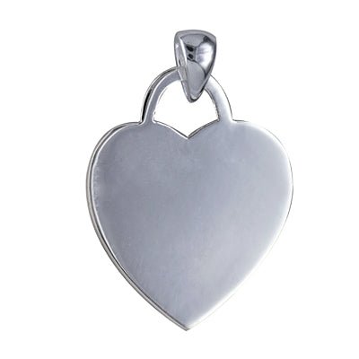 Sterling Silver Heart Engraving Shape Large - Markbridge Jewellers