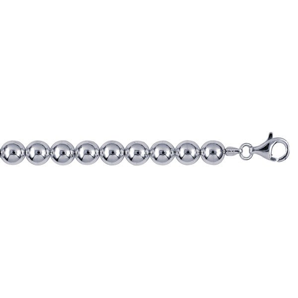 Sterling Silver Italian Bead Bracelet - Markbridge Jewellers