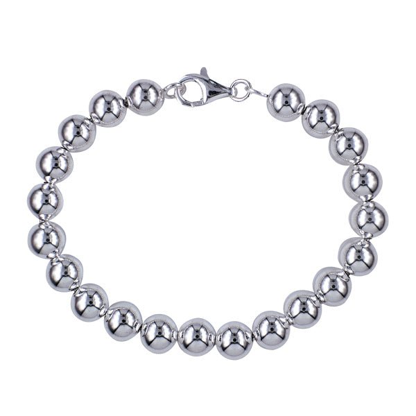 Sterling Silver Italian Bead Bracelet - Markbridge Jewellers