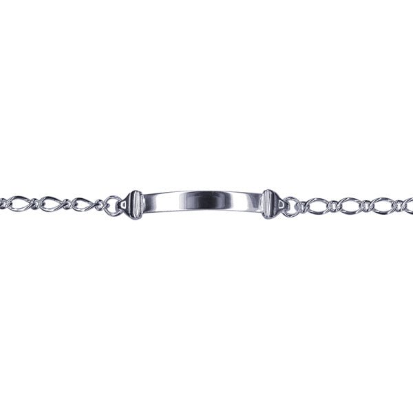 Sterling Silver Oval Figaro 1.1 ID Bracelet - Markbridge Jewellers