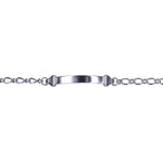 Sterling Silver Oval Figaro 1.1 ID Bracelet - Markbridge Jewellers