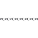 Sterling Silver Oval Figaro Bracelet 3.40mm - Markbridge Jewellers
