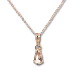 Teardrop Morganite Pendant - Markbridge Jewellers
