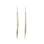 Three Strand Yellow Gold Drop Earrings - Markbridge Jewellers