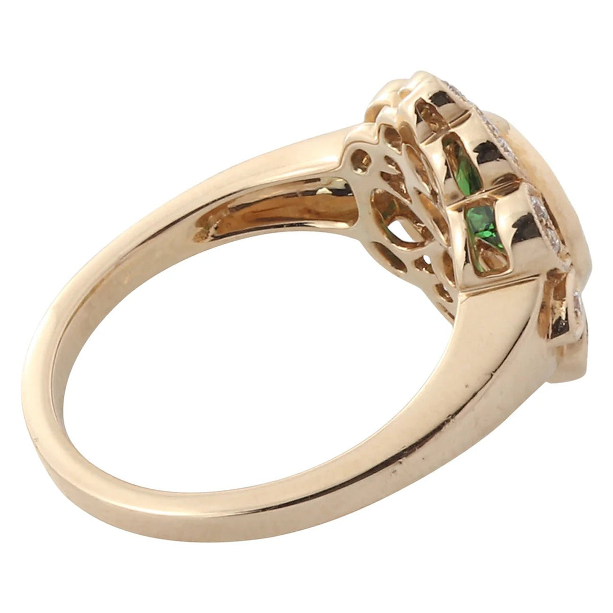 Tsavorite Garnet & Diamond Art Deco Ring - Markbridge Jewellers