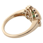 Tsavorite Garnet & Diamond Art Deco Ring - Markbridge Jewellers