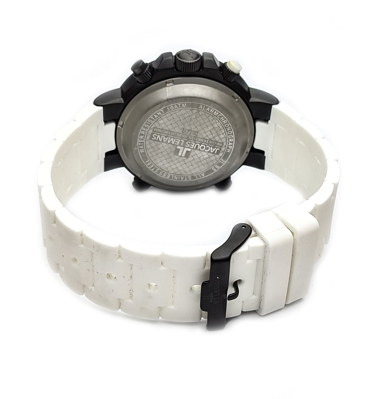 White Black Milano Chronograph Watch - Markbridge Jewellers