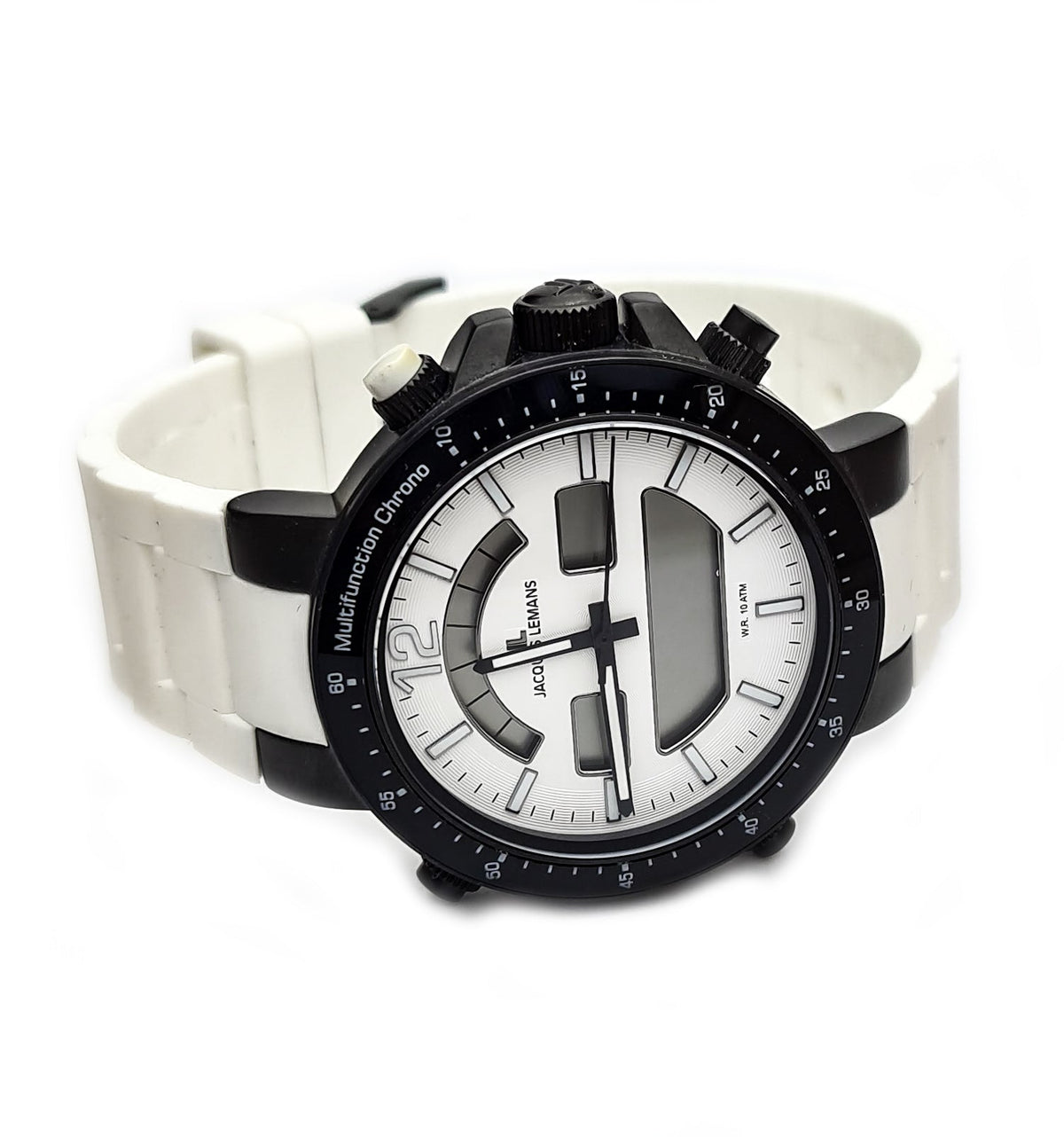 White Black Milano Chronograph Watch - Markbridge Jewellers
