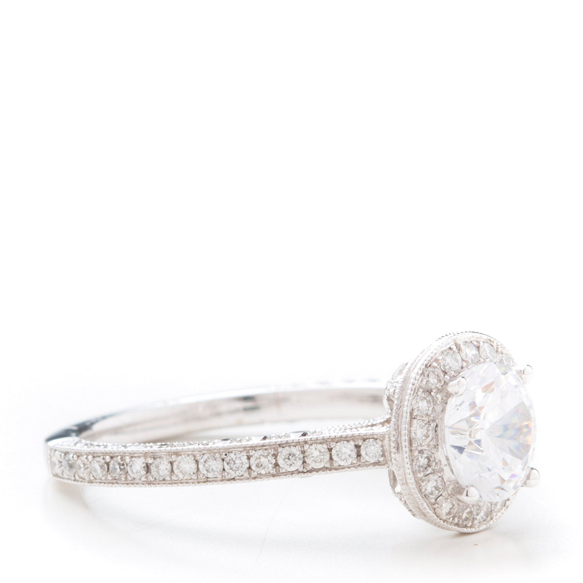 White Diamond Halo Ring - Markbridge Jewellers