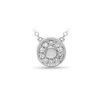 White Gold & Diamond Circle Necklace - Markbridge Jewellers