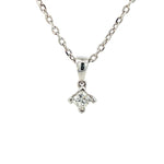 White Gold Solitaire Diamond Pendant - Markbridge Jewellers