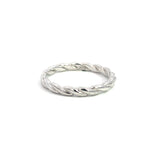 White Gold Twist Dress Band - Markbridge Jewellers