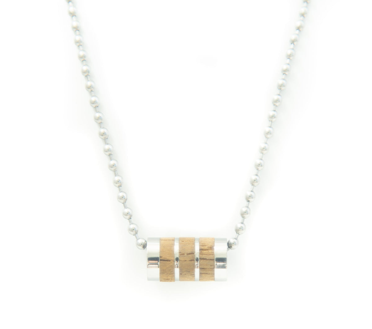 Wood Inlay Pendant with Chain - Markbridge Jewellers