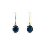 Yellow Gold & Australian Sapphire Drop Earring - Markbridge Jewellers