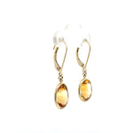 Yellow Gold & Citrine Drop Earrings - Markbridge Jewellers