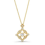 Yellow Gold & Diamond Art Deco Pendant - Markbridge Jewellers