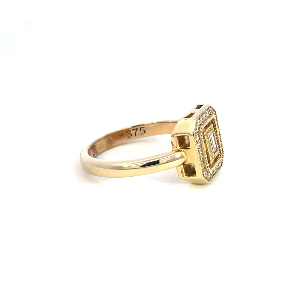 Yellow Gold & Diamond ‘Art Deco’ Ring - Markbridge Jewellers