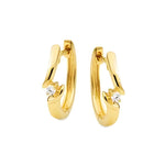 Yellow Gold & Diamond Huggies - Markbridge Jewellers