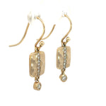 Yellow Gold & Diamond ‘Isabella’ Rectangle Drop Earrings - Markbridge Jewellers