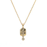 Yellow Gold & Diamond ‘Isabella’ Rectangle Pendant - Markbridge Jewellers