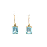 Yellow Gold Emerald - Cut Topaz Earrings - Markbridge Jewellers