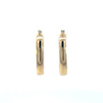 Yellow Gold Fancy Oval Hoop Earrings - Markbridge Jewellers
