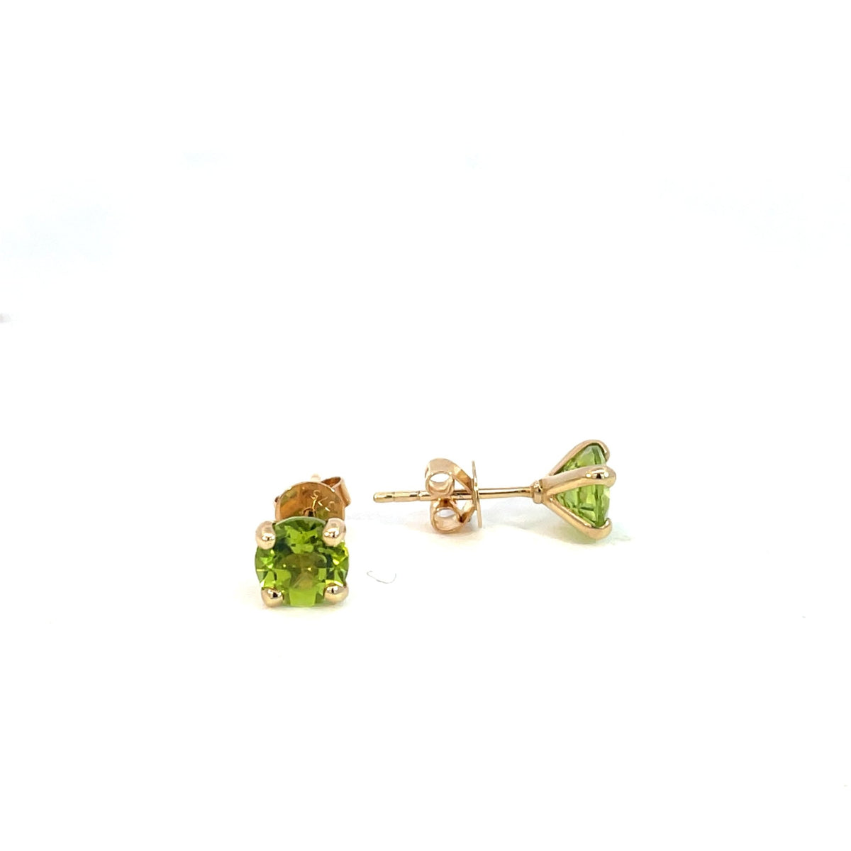 Yellow Gold Peridot Stud Earrings - Markbridge Jewellers