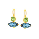 Yellow Gold Peridot & Topaz Earrings - Markbridge Jewellers