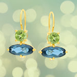 Yellow Gold Peridot & Topaz Earrings - Markbridge Jewellers