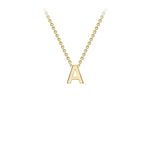 Yellow Gold Petite Letter Necklace - Markbridge Jewellers