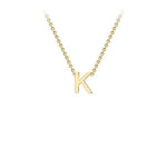 Yellow Gold Petite Letter Necklace - Markbridge Jewellers