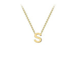 Yellow Gold Petite Letter Necklace - Markbridge Jewellers