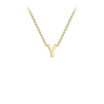 Yellow Gold Petite Letter Necklace - Markbridge Jewellers