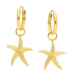 Yellow Gold Starfish Huggie - Style Drop Earrings - Markbridge Jewellers