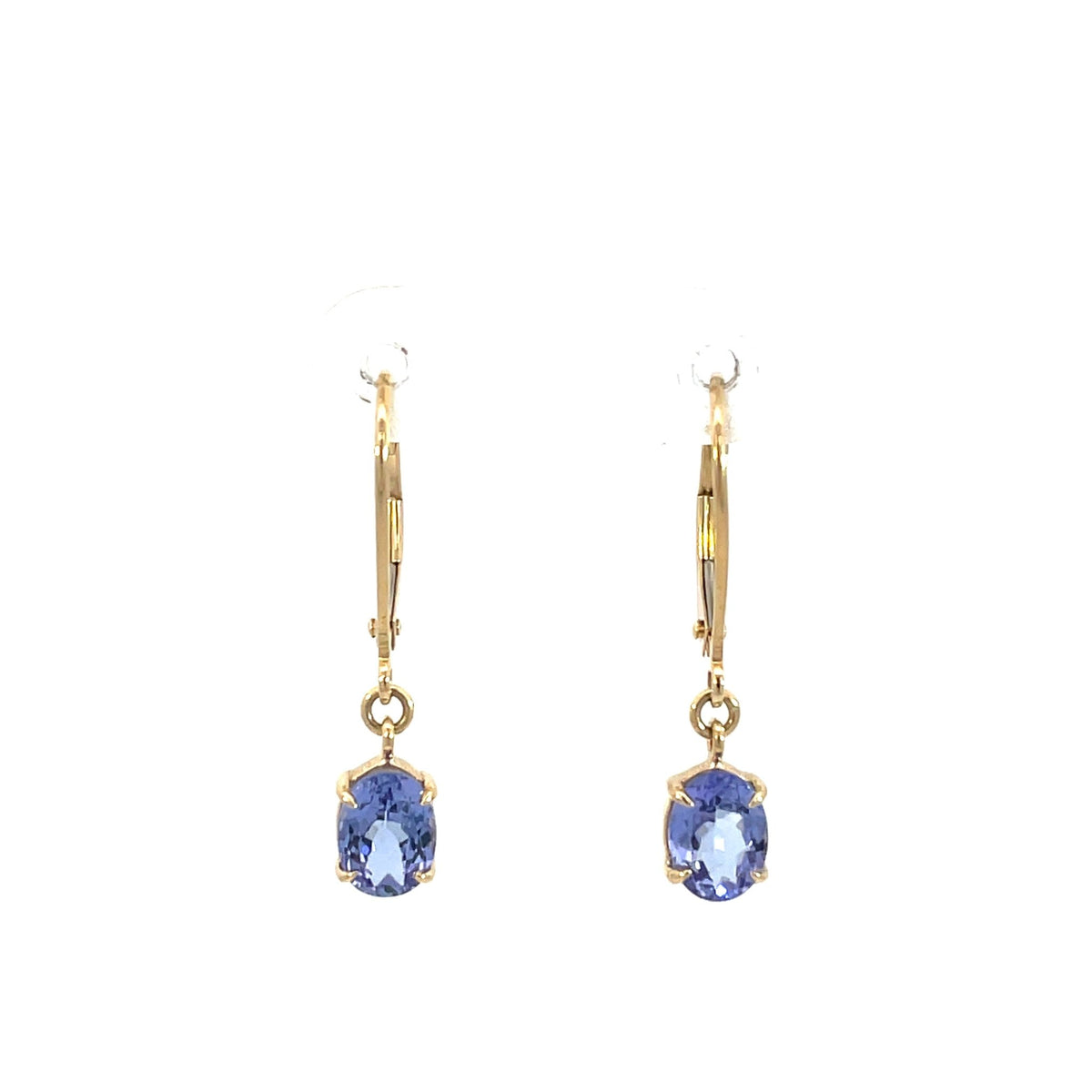 Yellow Gold & Tanzanite Drop Earrings - Markbridge Jewellers