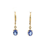 Yellow Gold & Tanzanite Drop Earrings - Markbridge Jewellers
