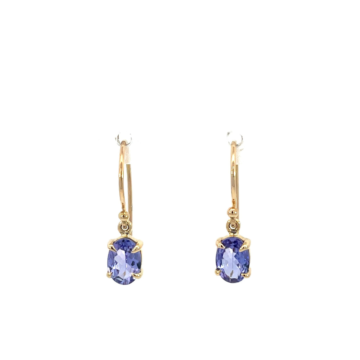 Yellow Gold & Tanzanite Drop Earrings - Markbridge Jewellers