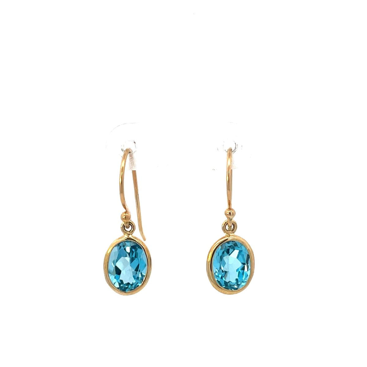 Yellow Gold & Topaz Drop Earrings - Markbridge Jewellers