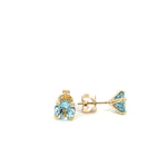 Yellow Gold & Topaz Stud Earrings - Markbridge Jewellers
